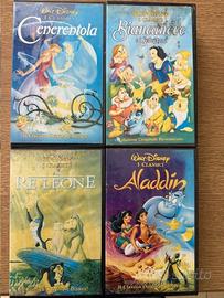 4 videocassette originali Walt Disney.