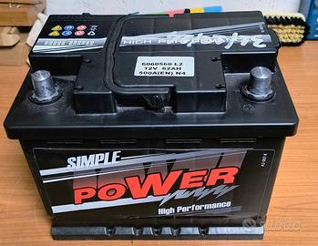 Batteria Auto 12 Volt 62AH 500 A Spunto