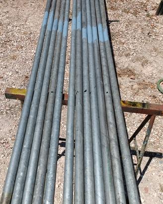 12 tubi zincati lunghi 3.5 metri 32 mm 1"  