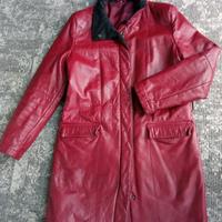 Trench donna vintage in vera pelle 