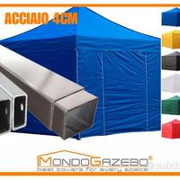 Gazebo 3x3 impermeabile richiudibile acciaio 4cm