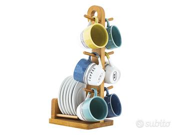 Tazze da caffè con appendino in legno