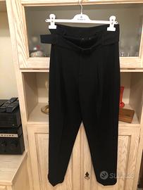 Pantalone tessuto nero Bershka tg L