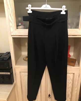 Pantalone tessuto nero Bershka tg L