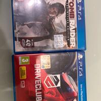 Tomb raider e driveclub ps4