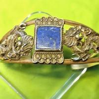 ANTICO BRACCIALETTO ARGENTO  VERO E LAPISLAZZULI