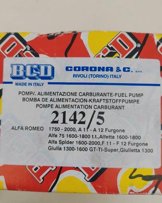 pompa benzina per motori Alfa Romeo 70/80