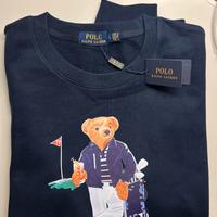 Felpa Ralph Lauren Blu con Orso