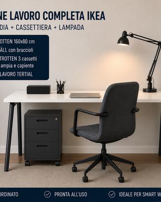 Postazione IKEA completa ufficio/studio