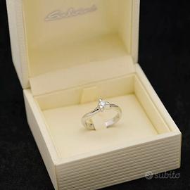 SALVINI SOLITARIO ORO BIANCO 18KT BRILLANTE 0.25CT