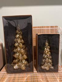 Alberi Henriette dorati con strass e luci