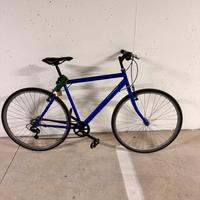 Bici da uomo blu con cambio