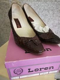 Scarpa donna décolleté pitonato Loren 38
