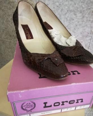 Scarpa donna décolleté pitonato Loren 38