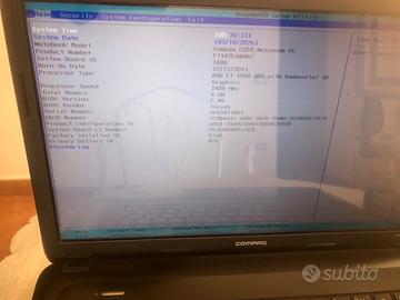 NOTEBOOK COMPAQ CQ58 4 Gb RAM ALIM. ORIGINALE