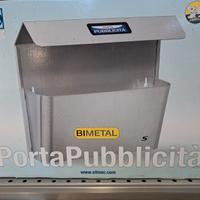Silmec Porta Pubblicità in Metallo Bimetal con T