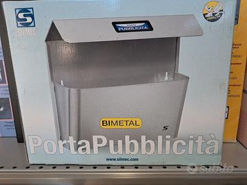 Silmec Porta Pubblicità in Metallo Bimetal con T