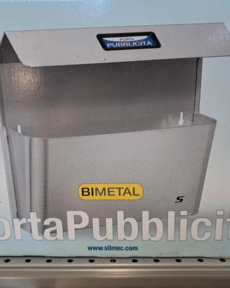 Silmec Porta Pubblicità in Metallo Bimetal con T