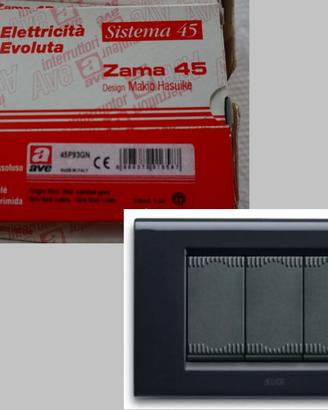 14 Placche Metallo Zama45 Grigio Noir Ave 45P93GN