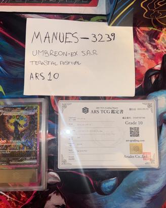UMBREON EX SAR 217/187 ARS GRADE 10 JAPANESE