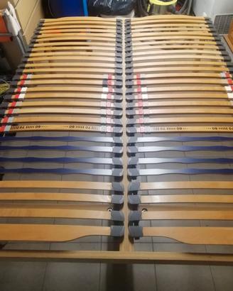 Rete a doghe ortopedica matrimoniale in legno