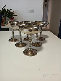 Bicchieri metallo argento 