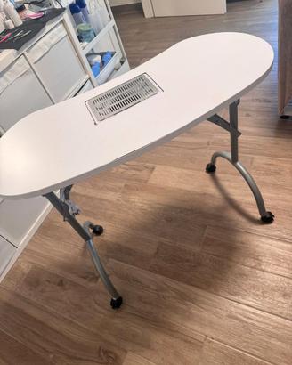 Tavolo manicure pieghevole con aspiratore