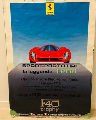 FERRARI POSTER SPORT PROTOTIPI - IMOLA 1989