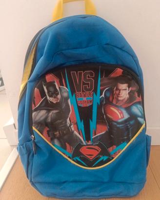 Zaino scuola bambini con Batman e Superman 