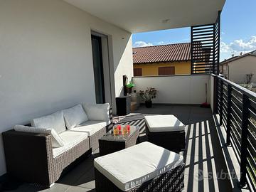 Set relax da esterno modulare con tavolino