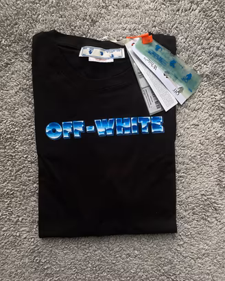 T-Shirt Off-White "Blue Metal Arrow Over" Nera