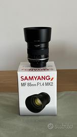 Samyang MF 85mm f/1,4 MK2 II per Canon EF