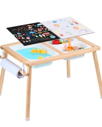 Tavolo Sensoriale per Bambini con 3 Contenitori