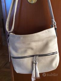 Borsa a tracolla beige NUOVA