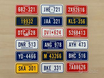 TARGHE USA  Adesivi stickers  edizioni Zanetti