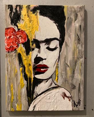 Quadro acrilico Frida Kahlo