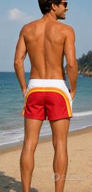 Splendido costume bicolore Sundek con arcobaleno 
