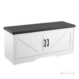 Panca Portascarpe da Ingresso colore Bianco Nero