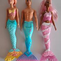 2 Barbie Dreamtopia Sirene + 1 Ken Tritone
