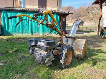 Motocoltivatore Grillo fresa neve, barra falciante
