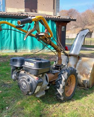 Motocoltivatore Grillo fresa neve, barra falciante