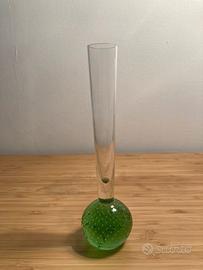 Vaso piccolo vetro green bubble