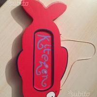Pesce in legno da appendere