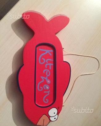 Pesce in legno da appendere