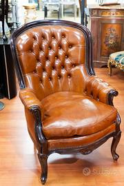 Poltrona Vintage Pelle Color Cuoio – 24297