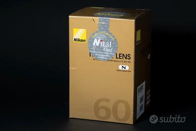 BOX obbiettivo NIKON 60mm  F 2,8  micro