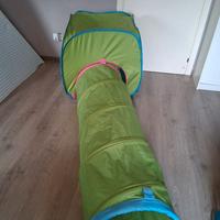 tenda con tunnel da gioco