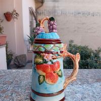 Boccale in ceramica dipinto a mano