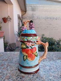 Boccale in ceramica dipinto a mano