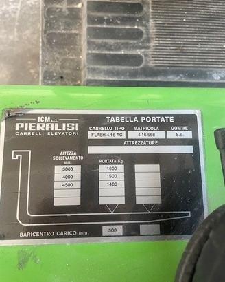 CARRELLO ELEVATORE MULETTO PIERALISI